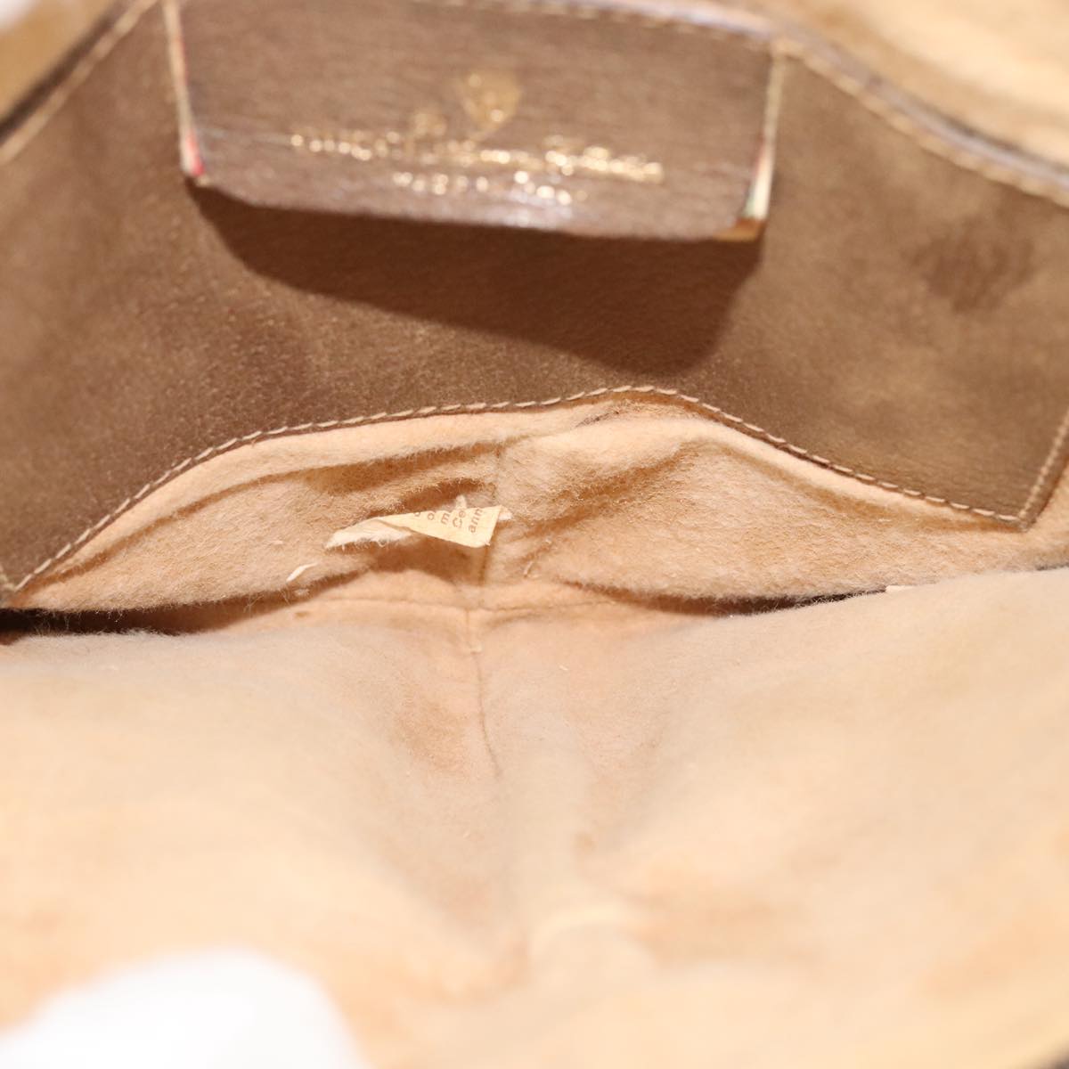 Gucci Gg Canvas Beige Canvas Shoulder Bag (Pre-Owned)
