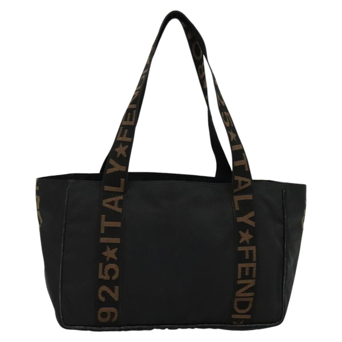 Fendi Roma Black Canvas Tote Bag (Pre-Owned)