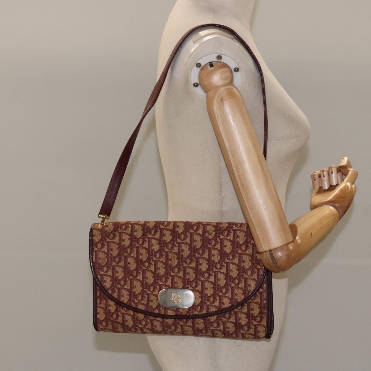 Dior Trotter Beige Canvas Shoulder Bag (Pre-Owned)
