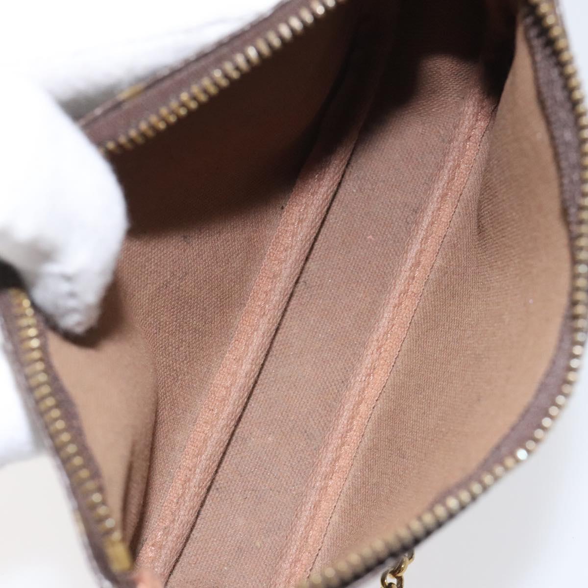 Louis Vuitton Mini Pochette Accessoires Brown Canvas Clutch Bag (Pre-Owned)