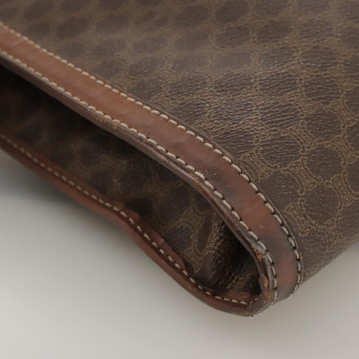 Céline Macadam Brown Canvas Briefcase Bag (Pre-Owned)