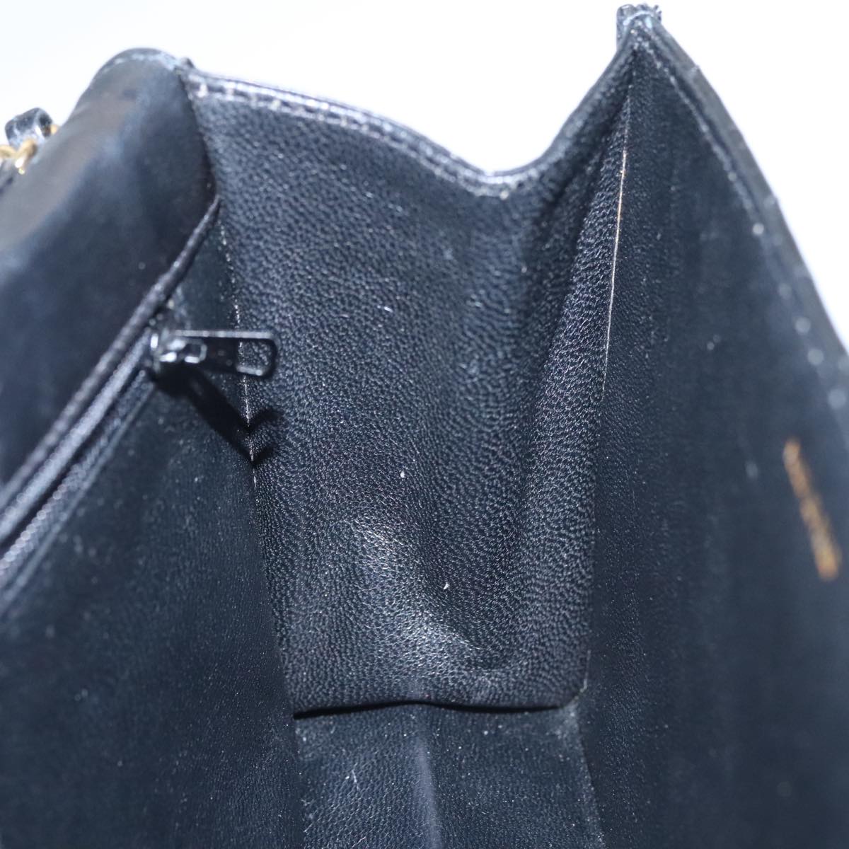 Chanel Full Flap Black Leather Shoulder Bag (Pre-Owned)
