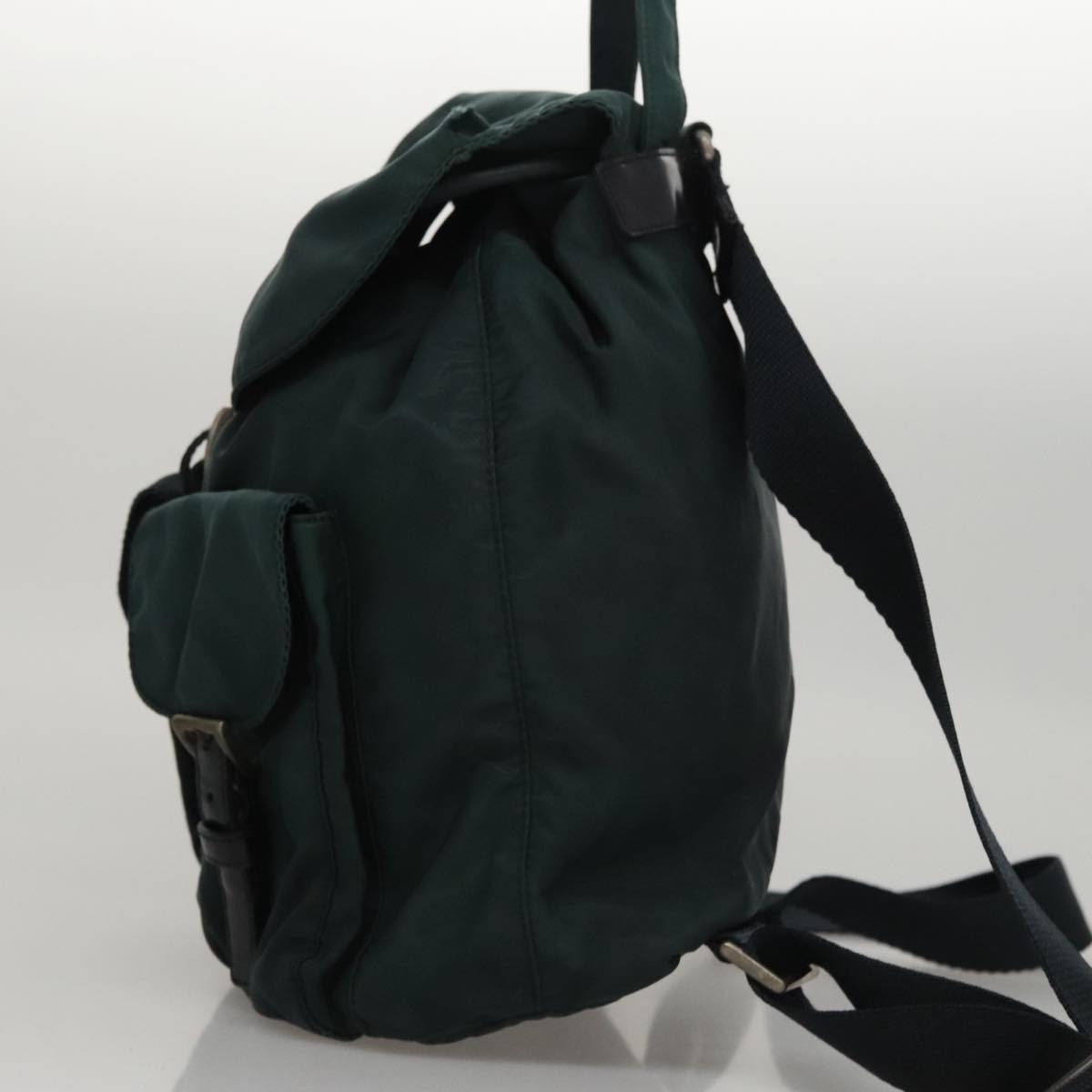 Prada Re-Nylon Green Synthetic Backpack Bag (Pre-Owned)