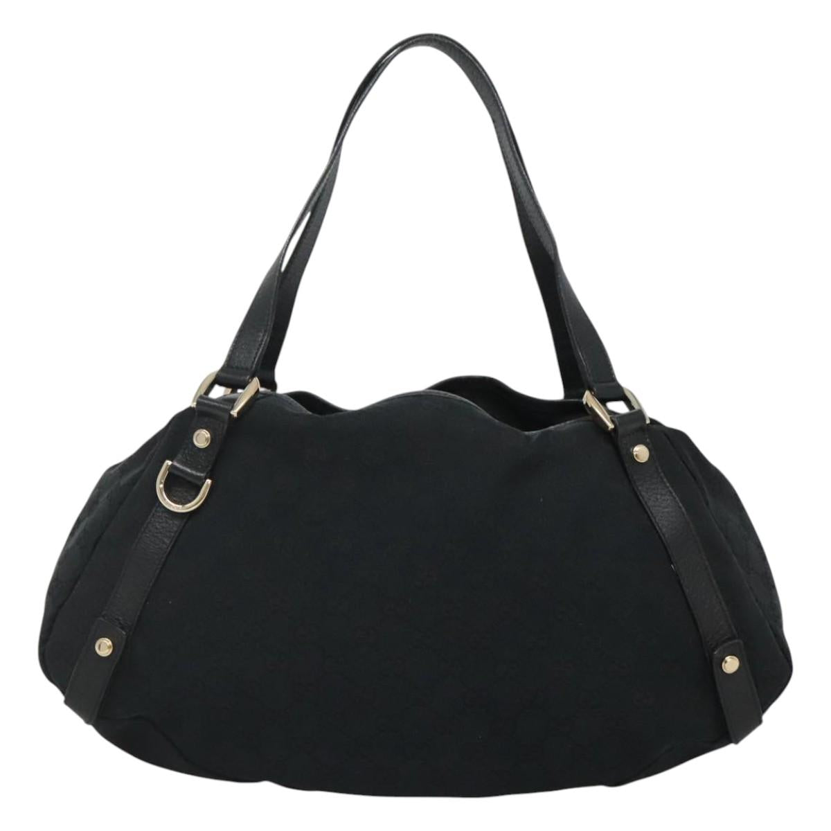 Gucci Abbey Black Canvas Tote Bag (Pre-Owned)