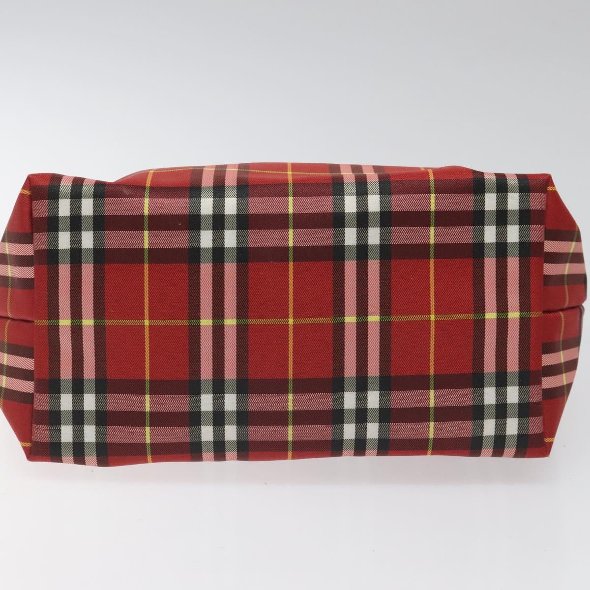 Burberry Nova Check Red Synthetic Handbag (Pre-Owned)