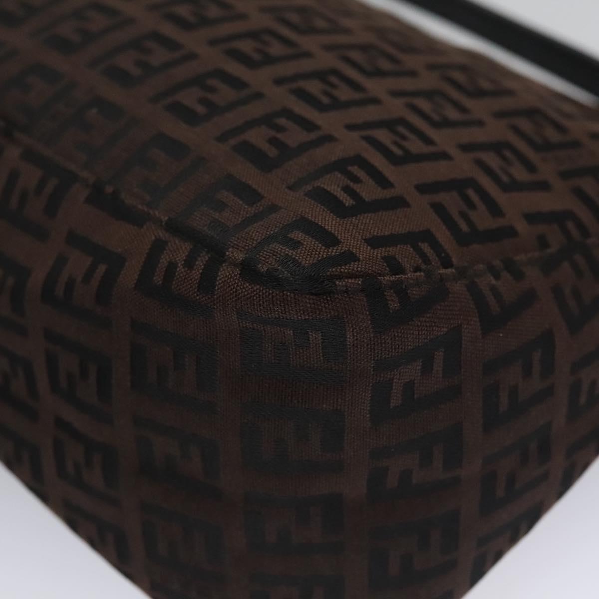 Fendi Zucchino Brown Canvas Clutch Bag (Pre-Owned)