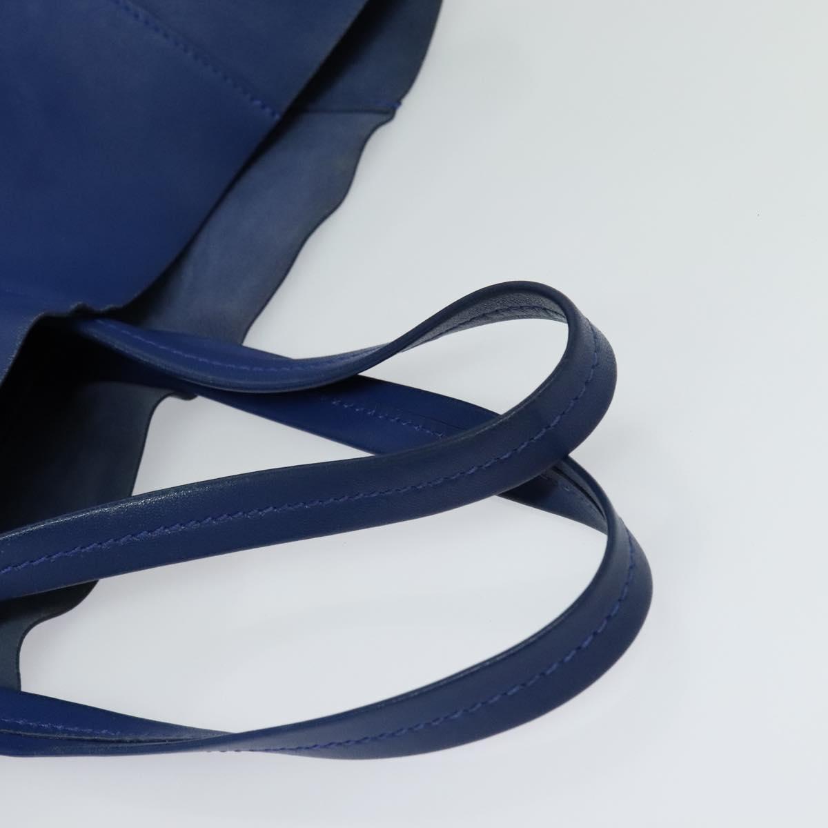 Céline Cabas Vertical Blue Leather Handbag (Pre-Owned)