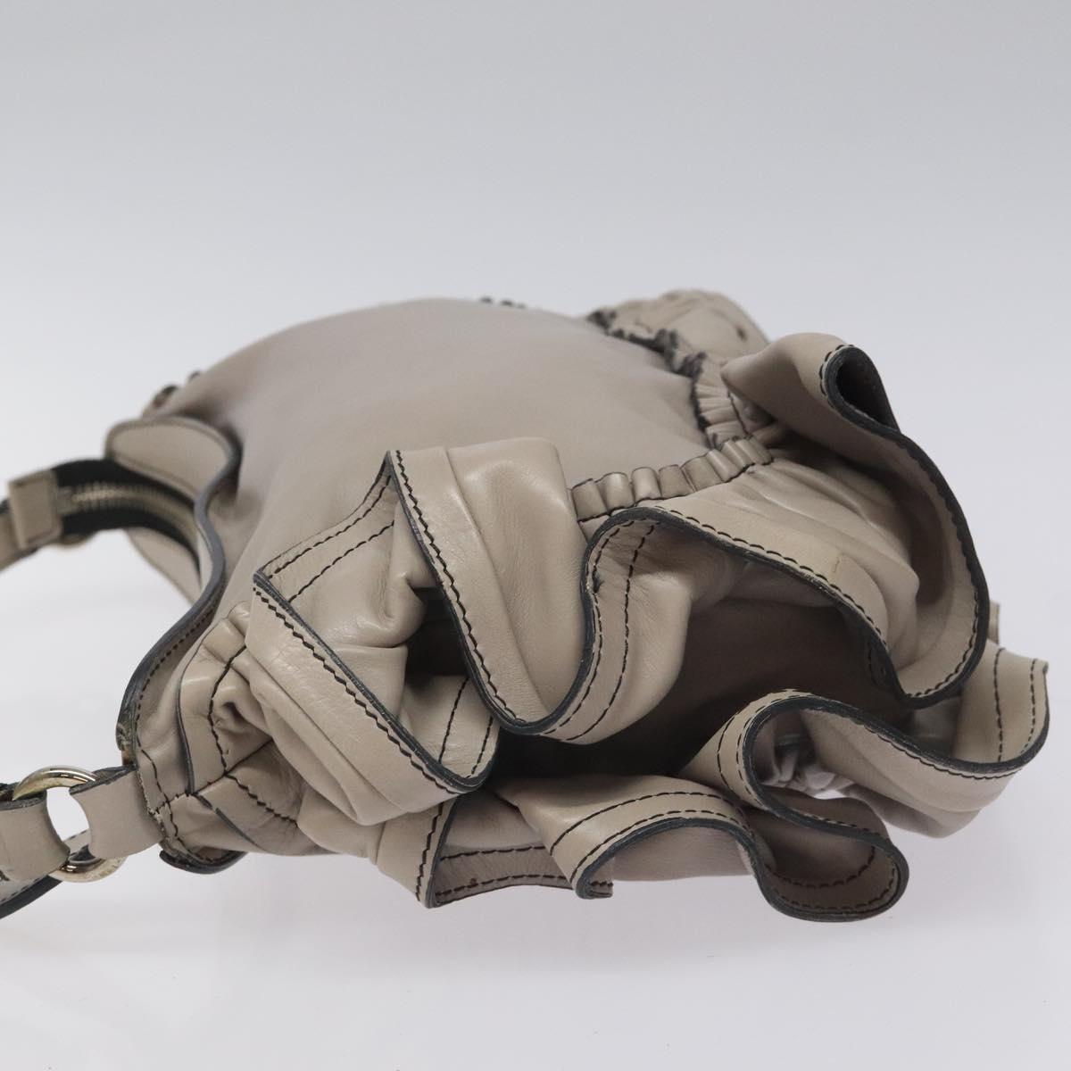 Valentino Garavani Grey Leather Shoulder Bag (Pre-Owned)