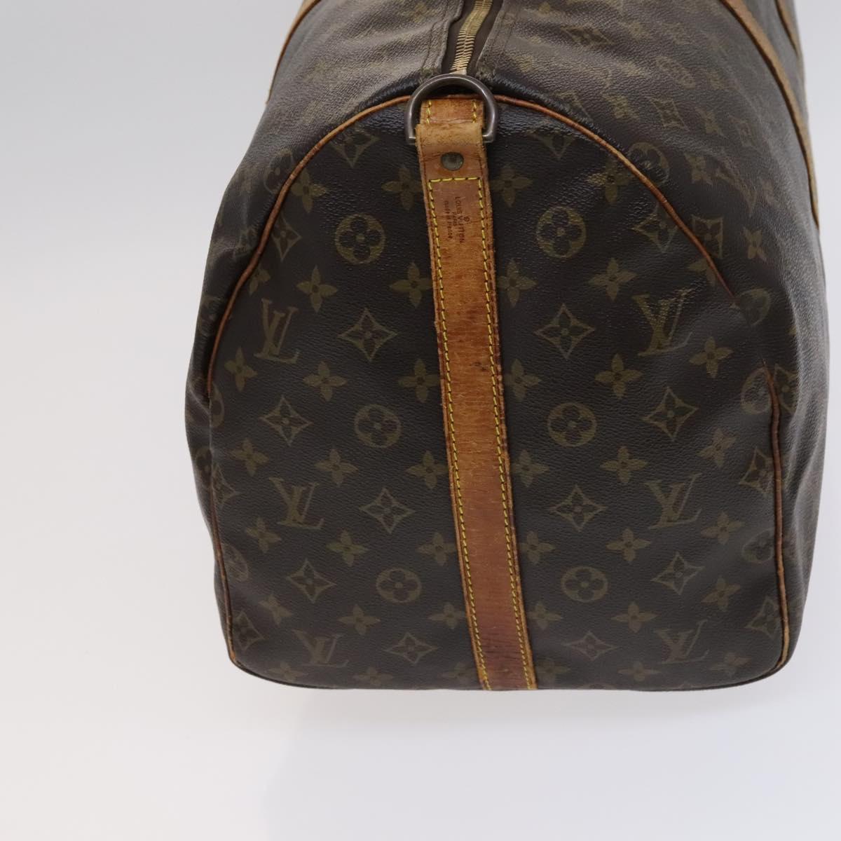 Louis Vuitton Keepall Bandouliere 55 Brown Canvas Travel Bag (Pre-Owned)