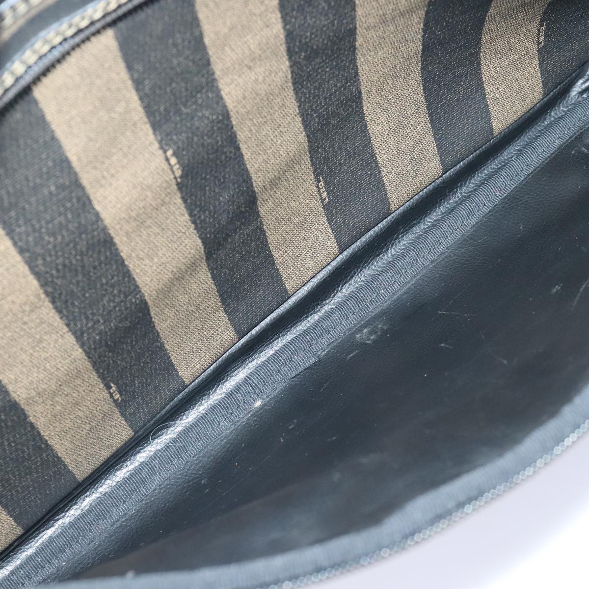 Fendi Pecan Brown Canvas Shoulder Bag (Pre-Owned)