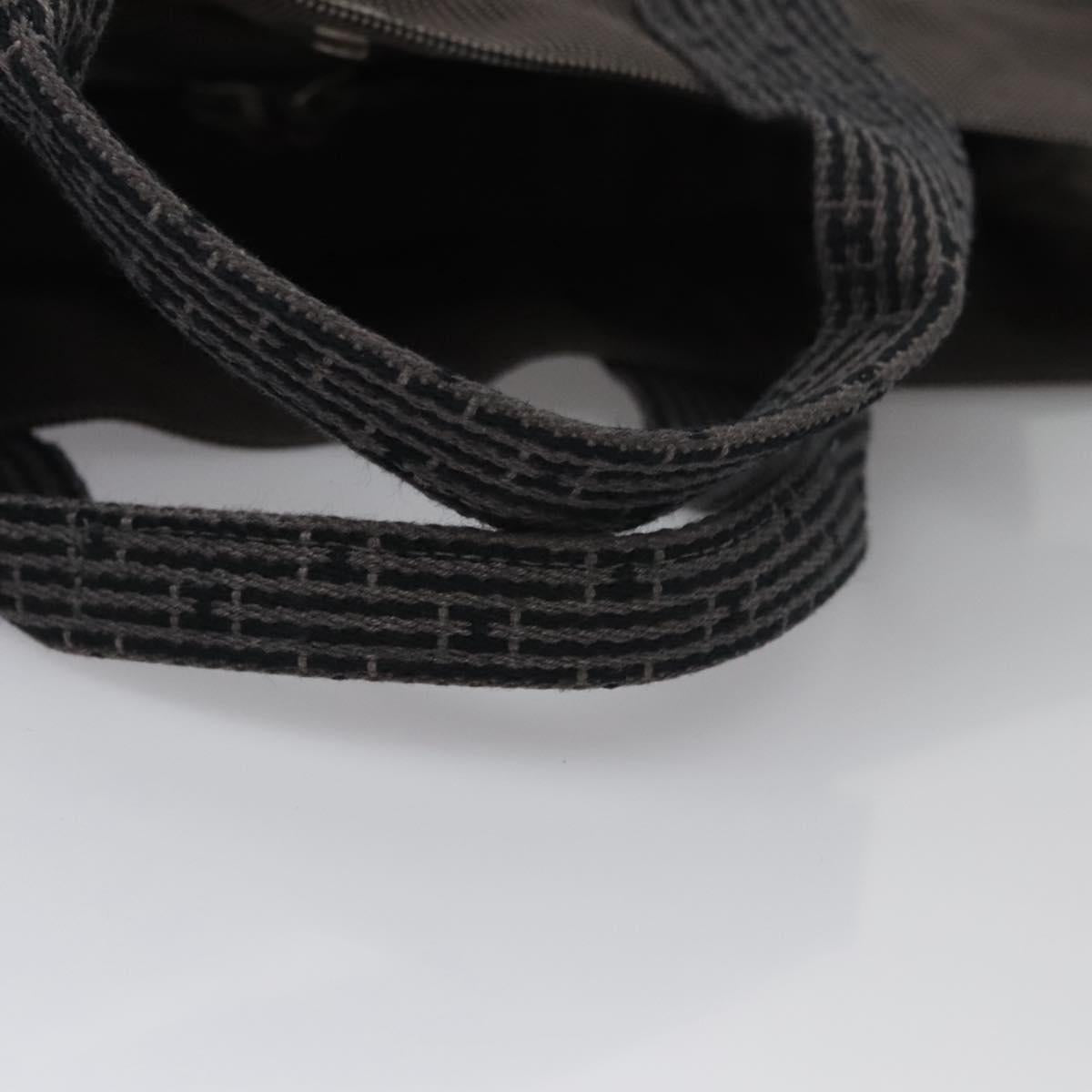 Hermès Herline Grey Canvas Handbag (Pre-Owned)