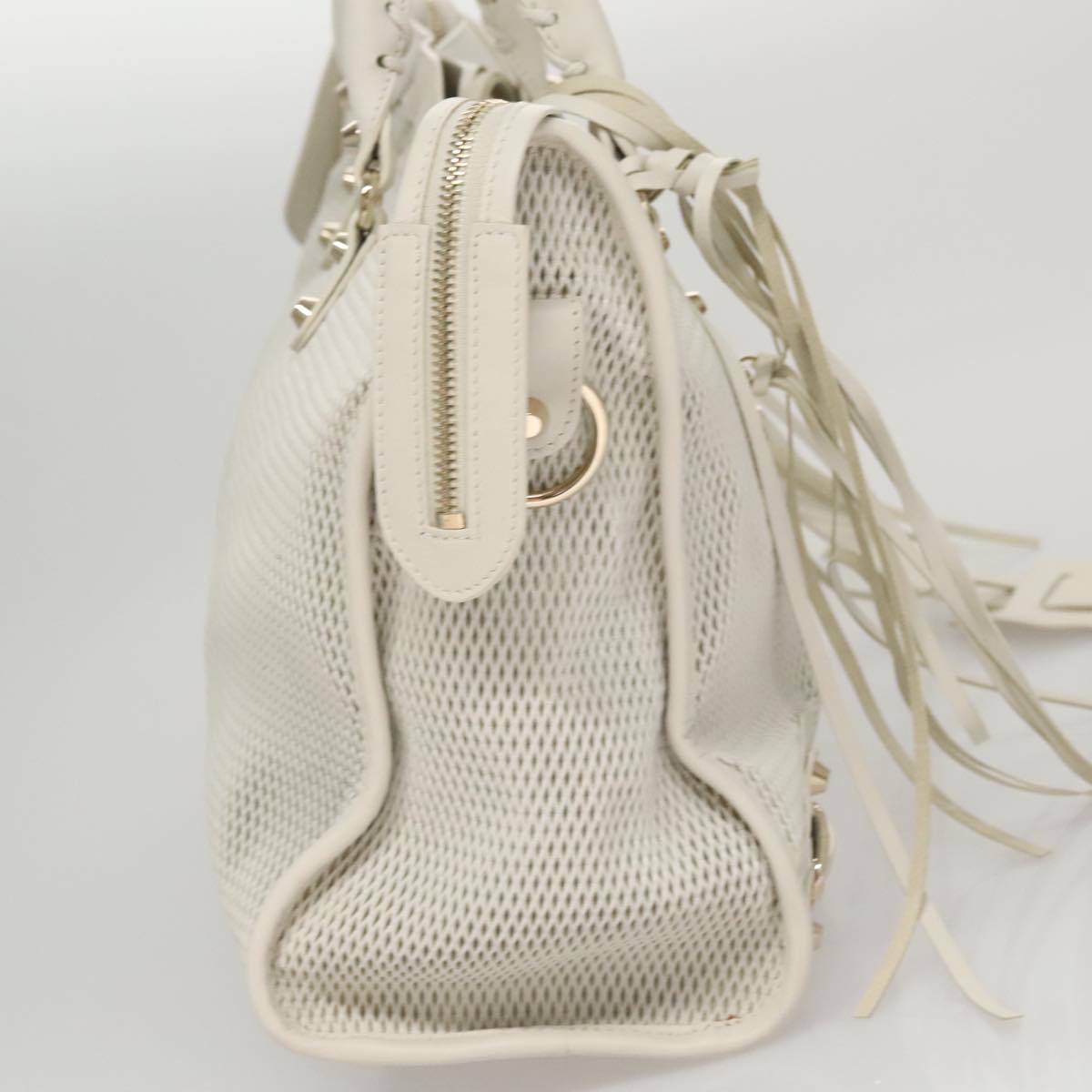 Balenciaga City White Leather Handbag (Pre-Owned)