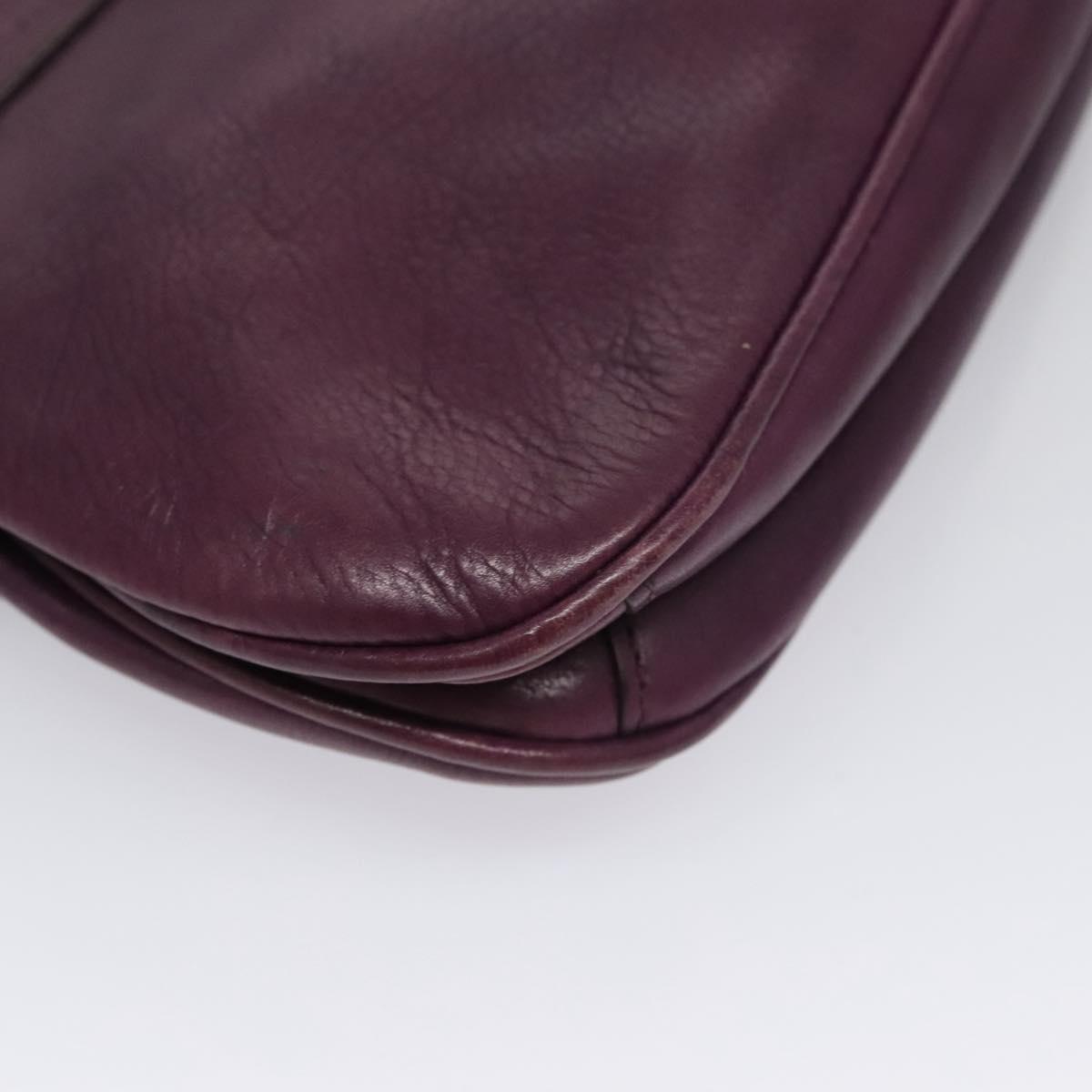 Prada Purple Leather Shoulder Bag (Pre-Owned)