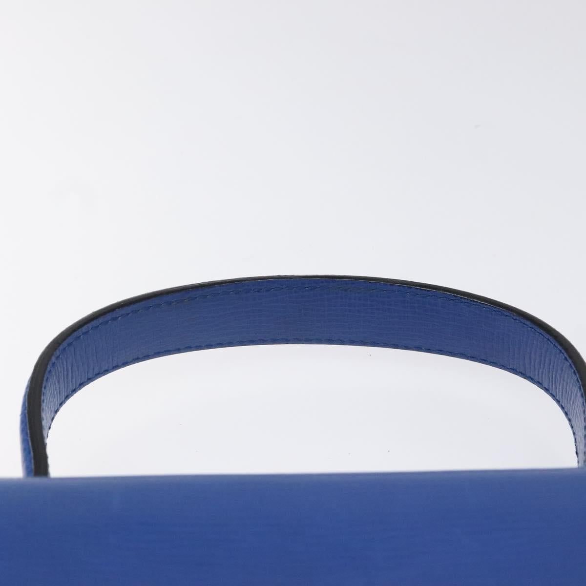 Céline Logo Du Cercle Blue Leather Handbag (Pre-Owned)