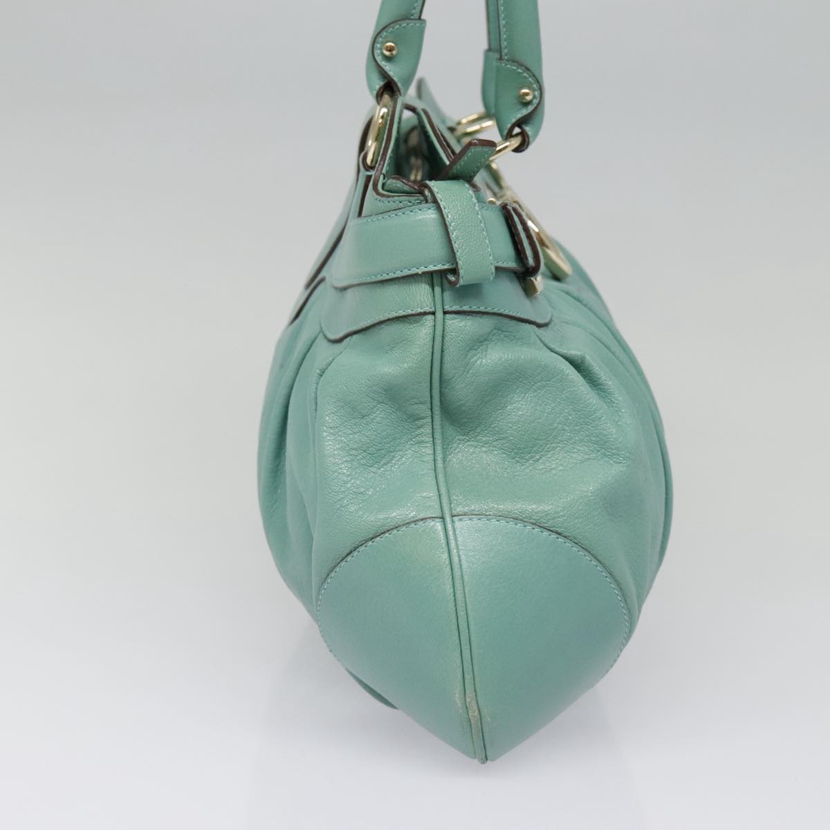 Salvatore Ferragamo Marisa Green Leather Shoulder Bag (Pre-Owned)