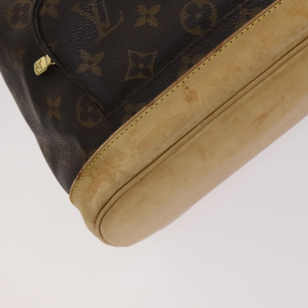 Louis Vuitton Montsouris Mm Brown Canvas Backpack Bag (Pre-Owned)