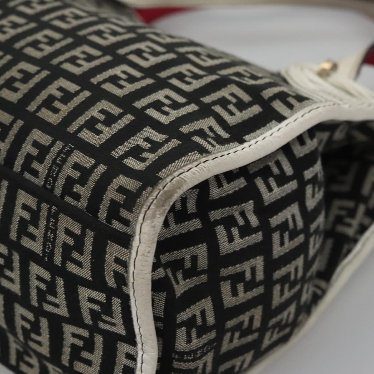 Fendi Zucchino Black Canvas Handbag (Pre-Owned)