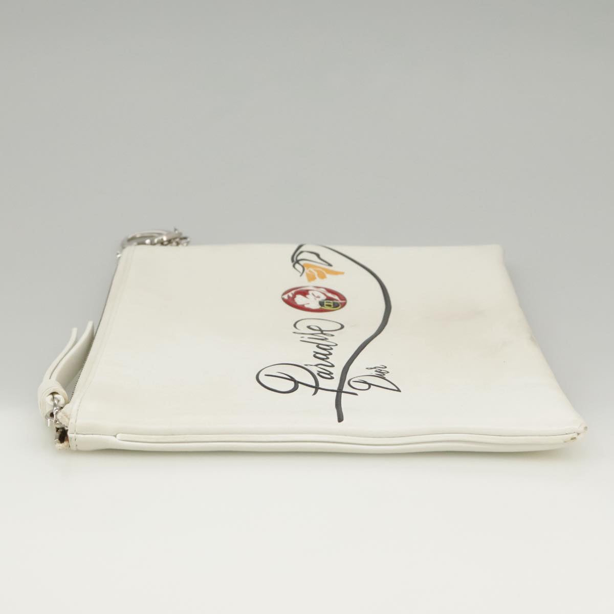 Dior Paradise White Leather Clutch Bag (Pre-Owned)