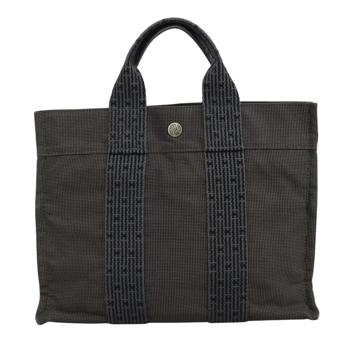 Hermès Herline Grey Canvas Tote Bag (Pre-Owned)