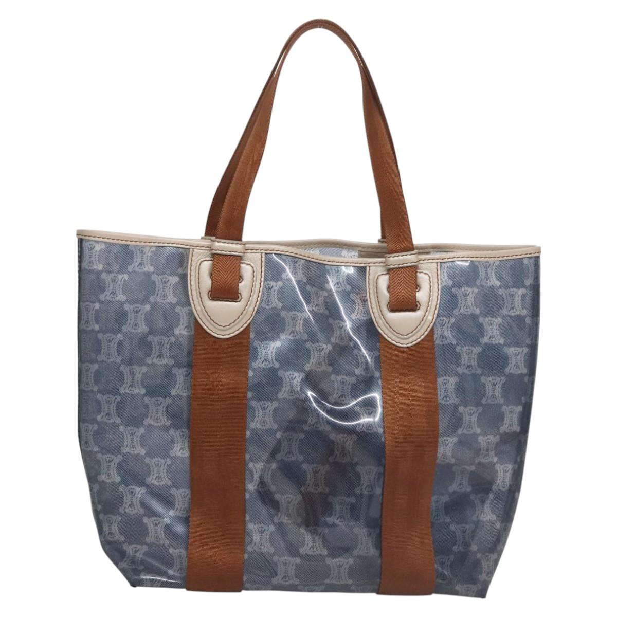 Céline Macadam Blue Canvas Shoulder Bag (Pre-Owned)