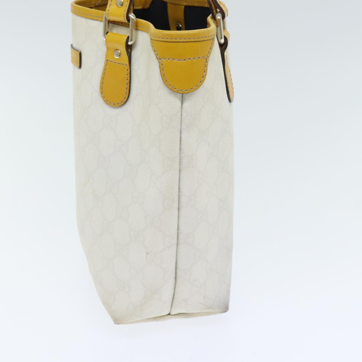 Gucci Gg Supreme White Leather Tote Bag (Pre-Owned)