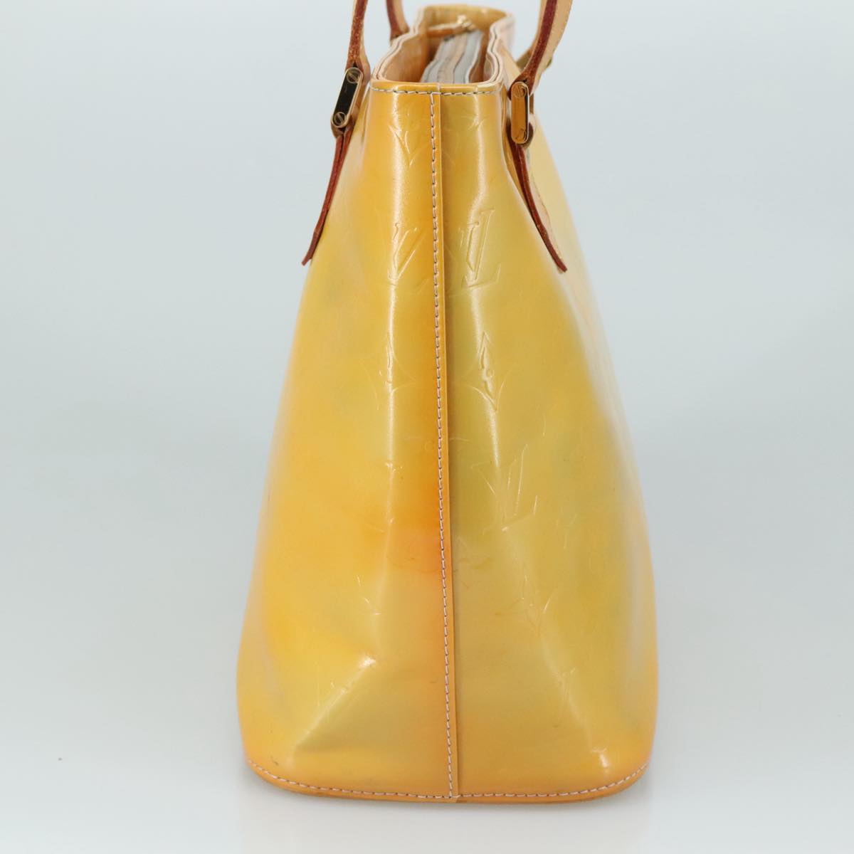 Louis Vuitton Houston Yellow Patent Leather Handbag (Pre-Owned)