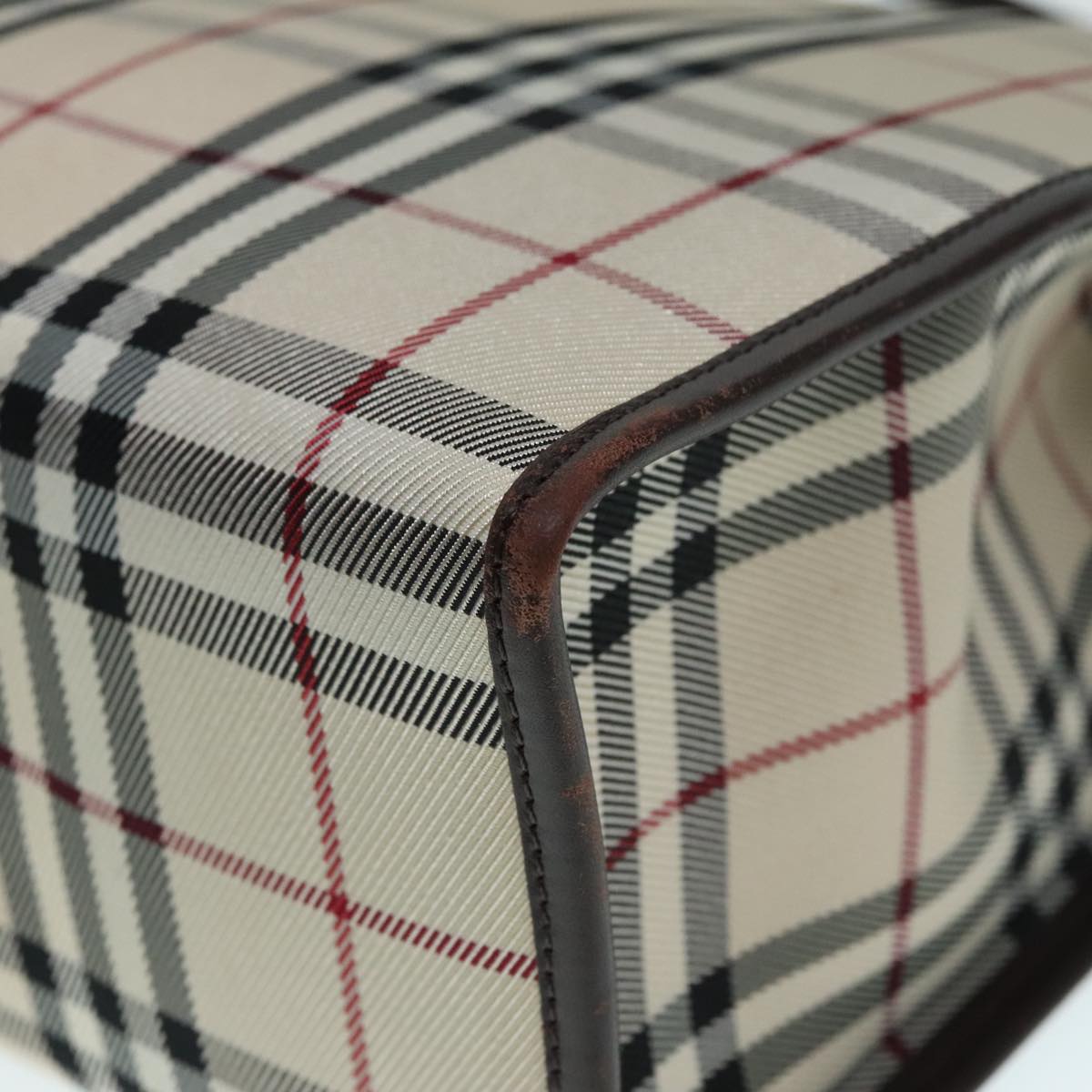 Burberry Nova Check Beige Canvas Tote Bag (Pre-Owned)
