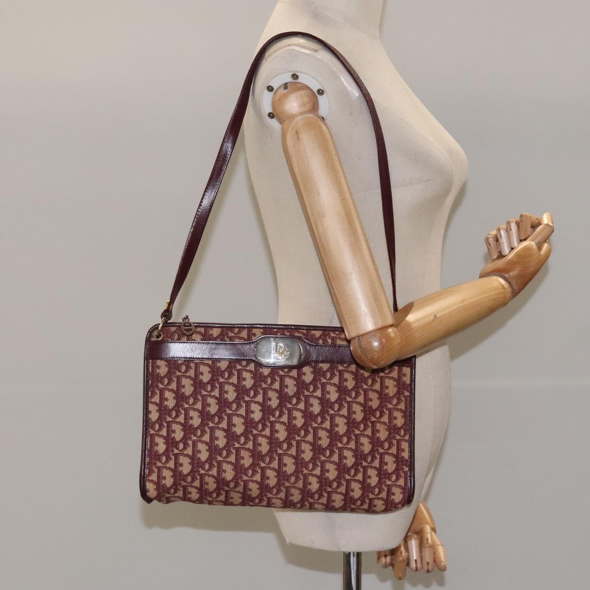Dior Trotter Red Canvas Shoulder Bag (Pre-Owned)