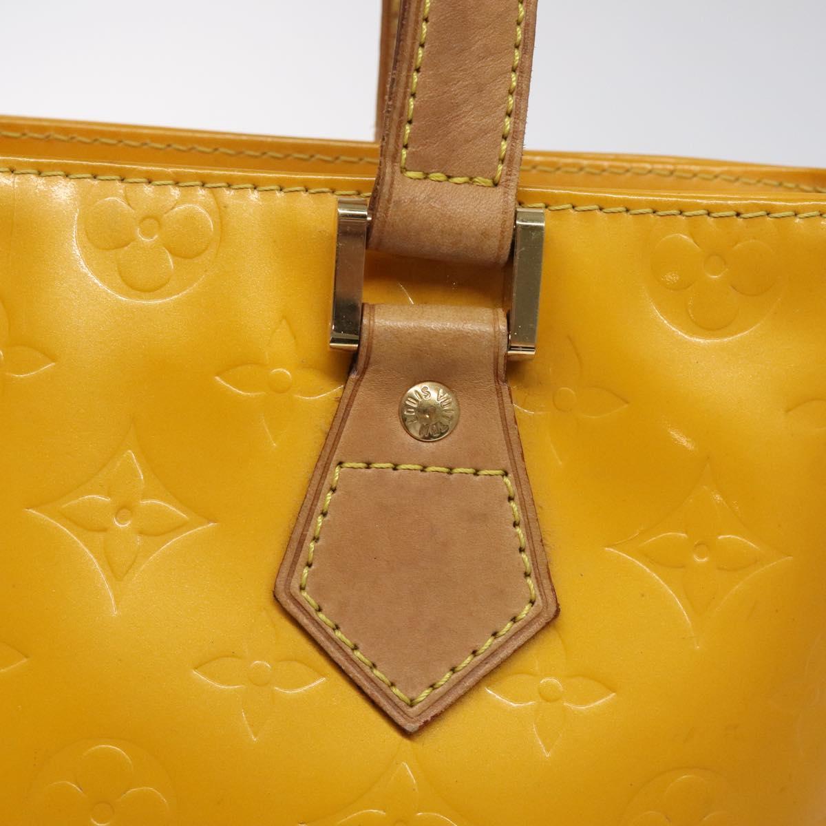 Louis Vuitton Houston Yellow Patent Leather Handbag (Pre-Owned)