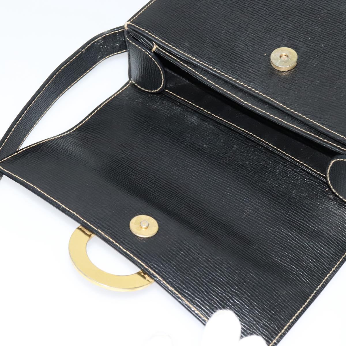 Céline Triomphe Vintage Black Leather Shoulder Bag (Pre-Owned)