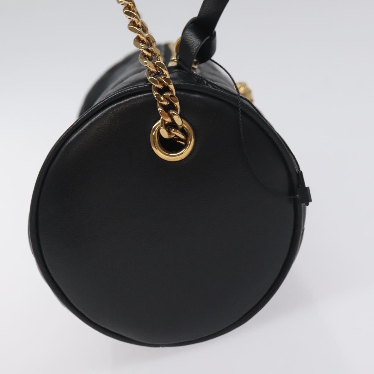 Versace Medusa Black Leather Shoulder Bag (Pre-Owned)