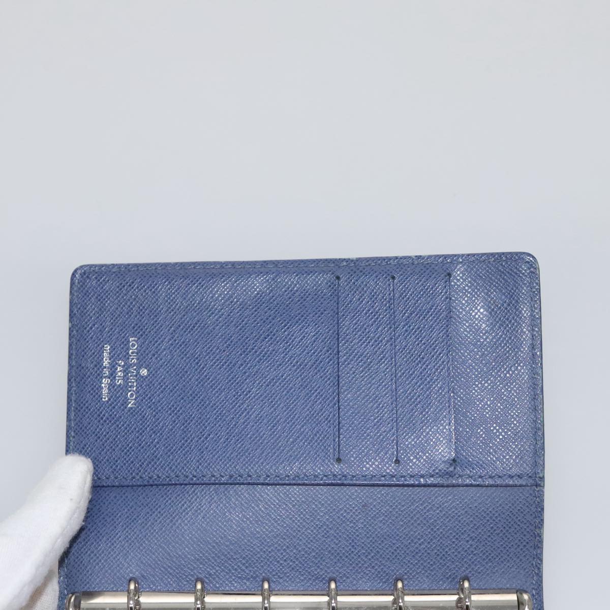 Louis Vuitton Agenda Pm Blue Leather Wallet (Pre-Owned)