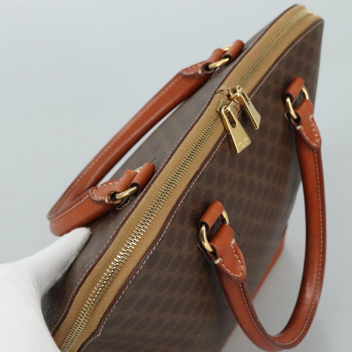 Céline Macadam Brown Canvas Handbag (Pre-Owned)