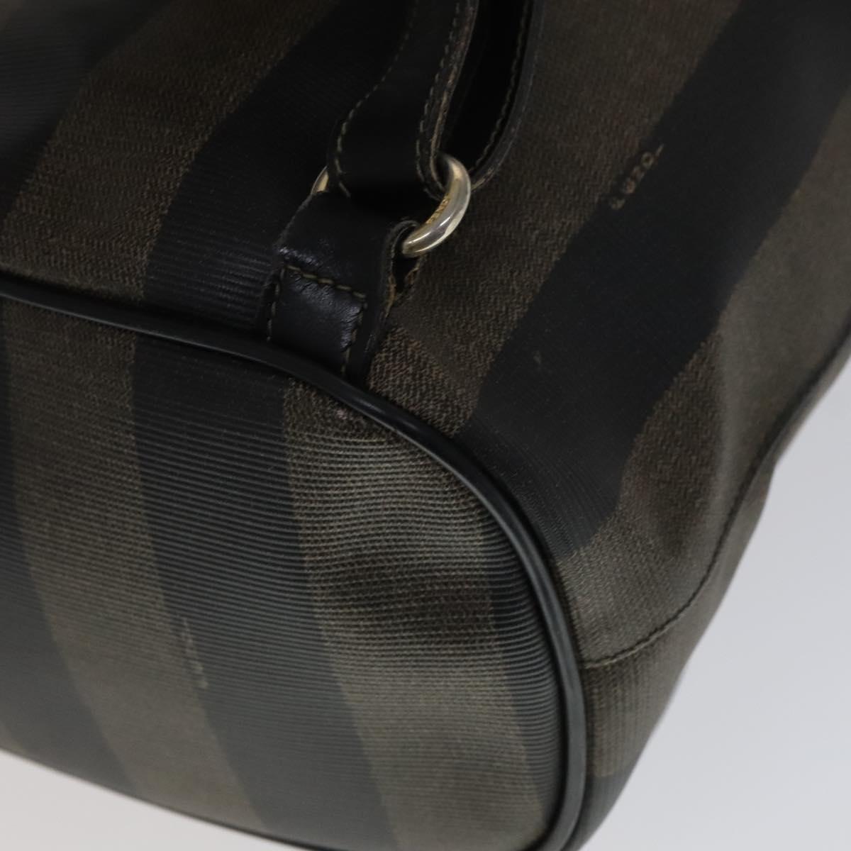 Fendi Pequin Brown Canvas Backpack Bag (Pre-Owned)