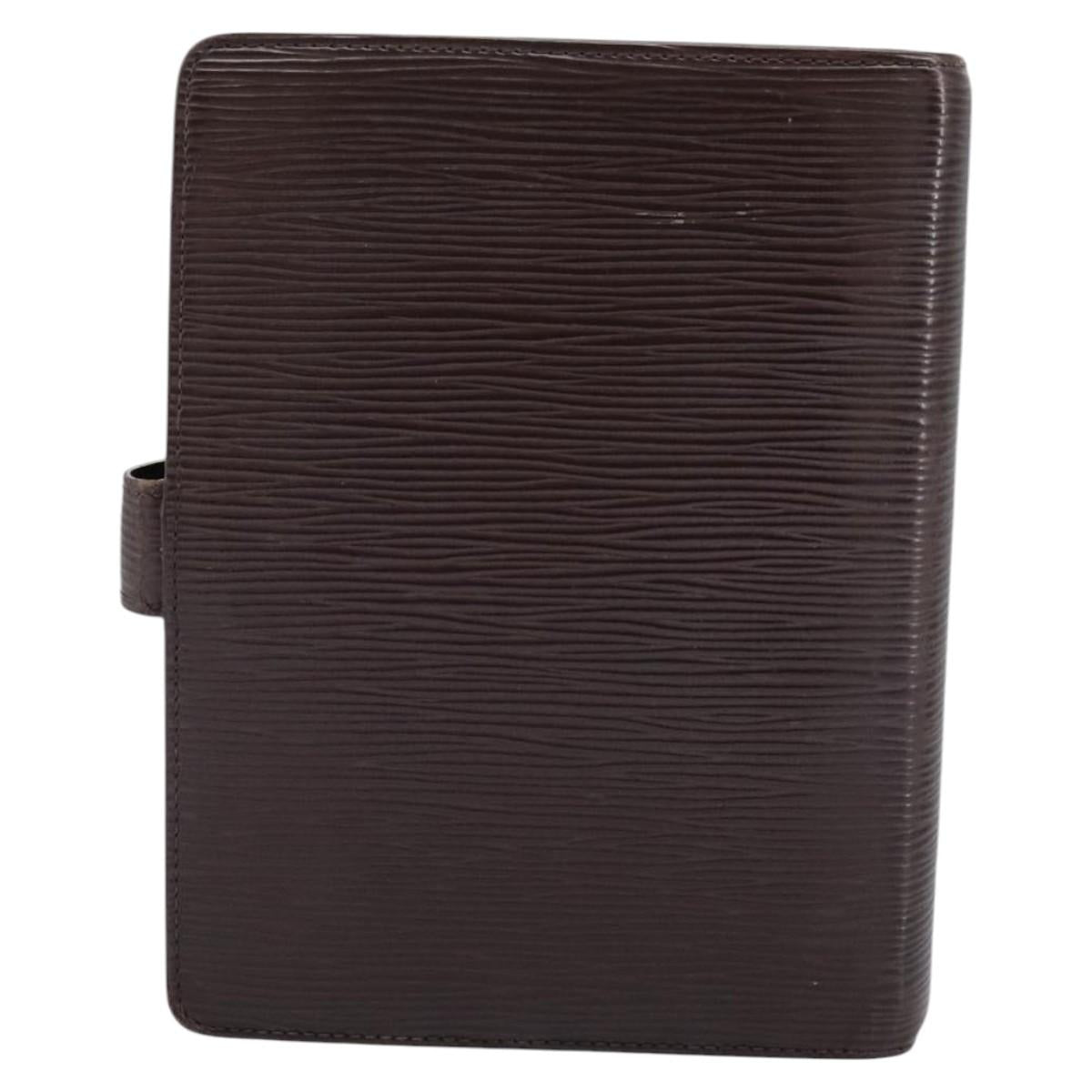 Louis Vuitton Couverture Agenda Fonctionnel Mm Brown Leather Wallet (Pre-Owned)