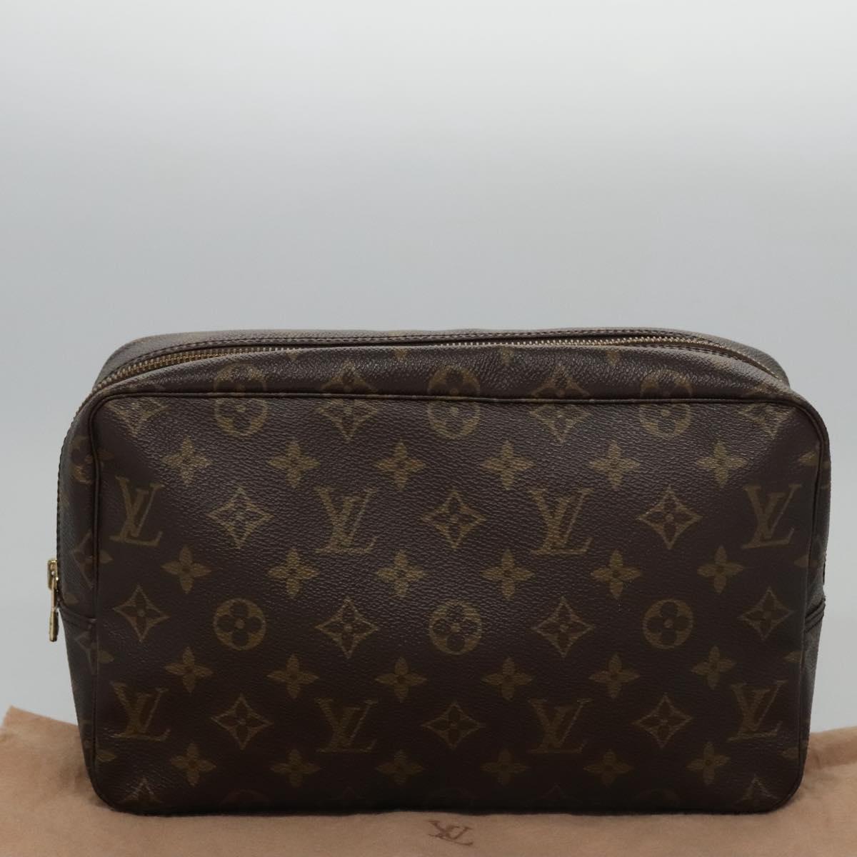 Louis Vuitton Trousse Toilette 28 Brown Canvas Clutch Bag (Pre-Owned)