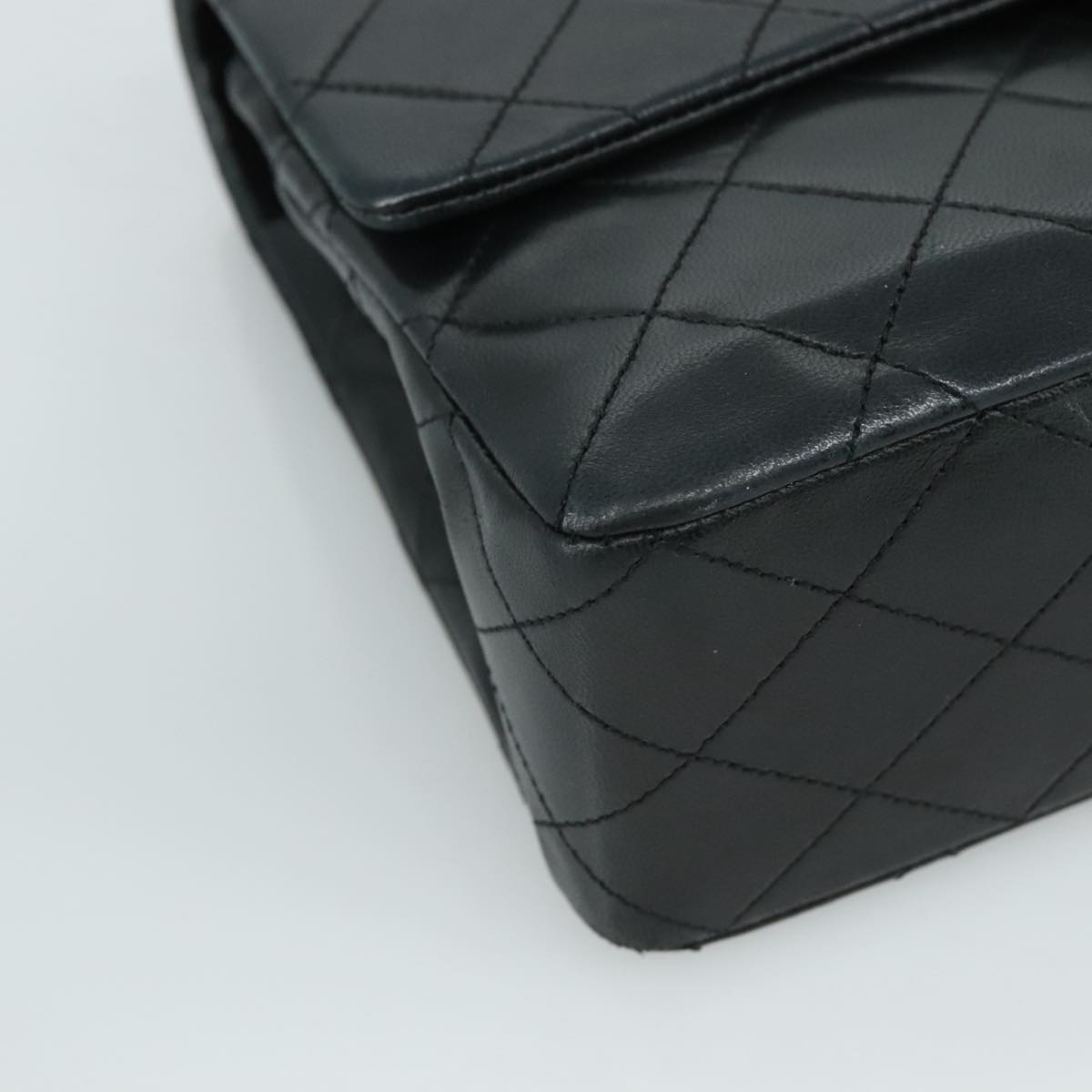 Chanel Timeless Black Leather Shoulder Bag (Pre-Owned)