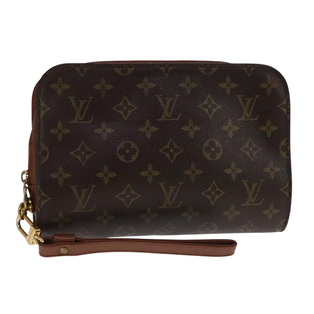 Louis Vuitton Orsay Brown Canvas Clutch Bag (Pre-Owned)