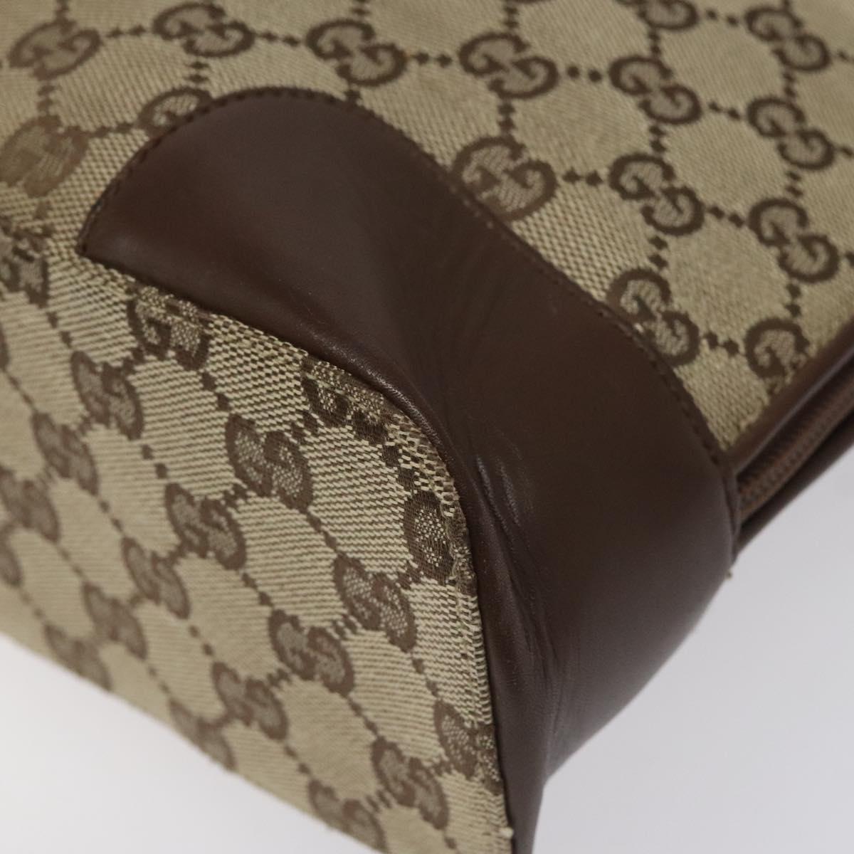 Gucci Gg Canvas Beige Canvas Shoulder Bag (Pre-Owned)