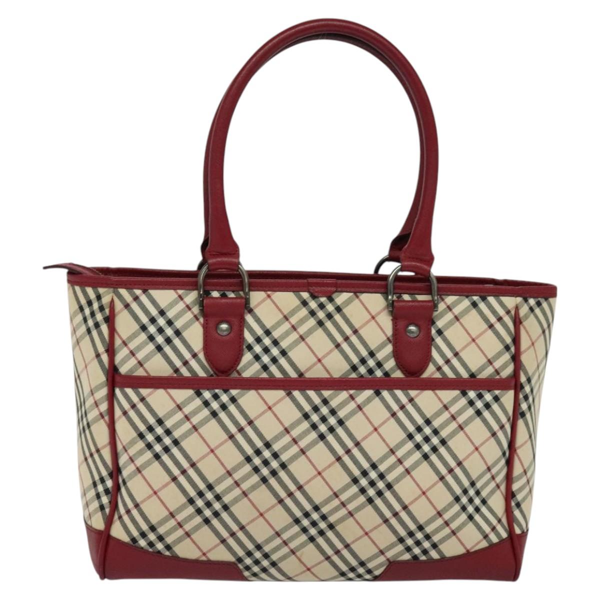 Burberry Nova Check Beige Canvas Tote Bag (Pre-Owned)