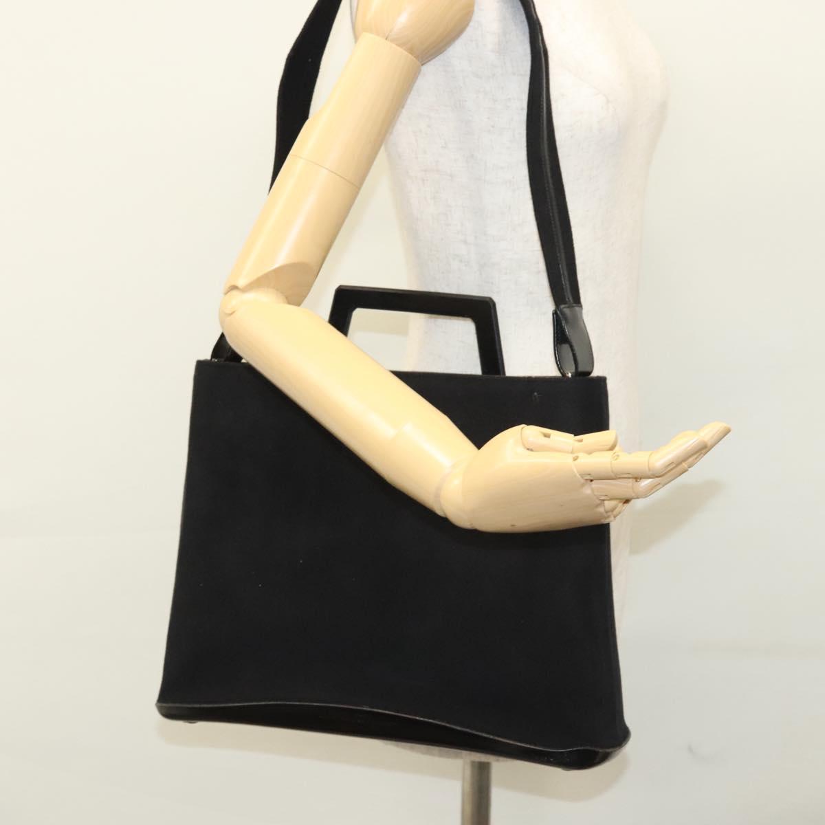 Salvatore Ferragamo Black Suede Shoulder Bag (Pre-Owned)
