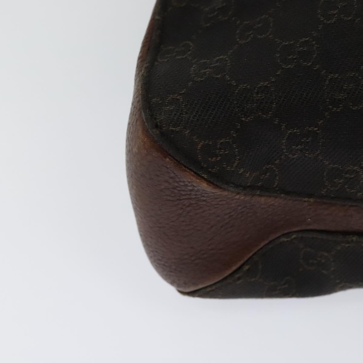 Gucci Horsebit Brown Canvas Tote Bag (Pre-Owned)