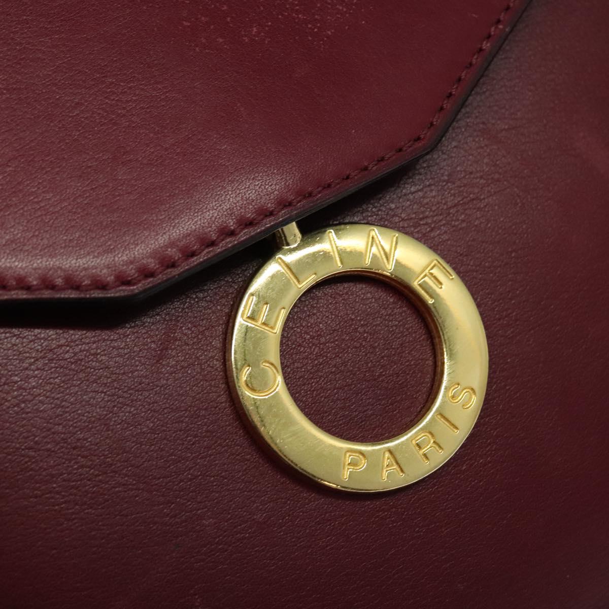 Céline Burgundy Leather Shoulder Bag (Pre-Owned)