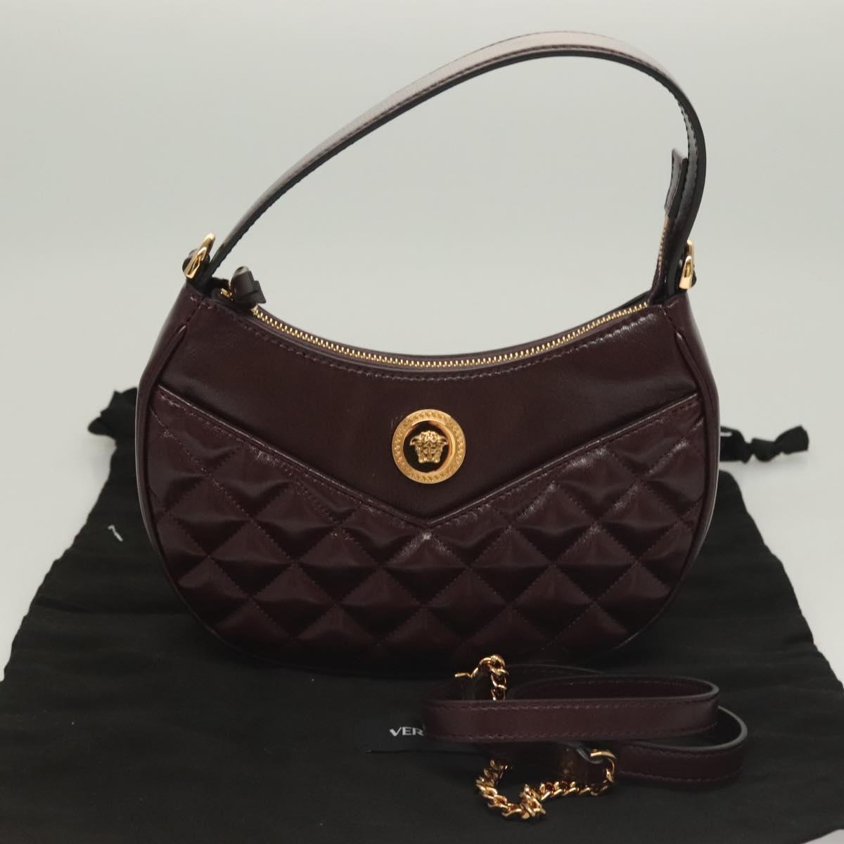 Versace Brown Leather Shoulder Bag (Pre-Owned)