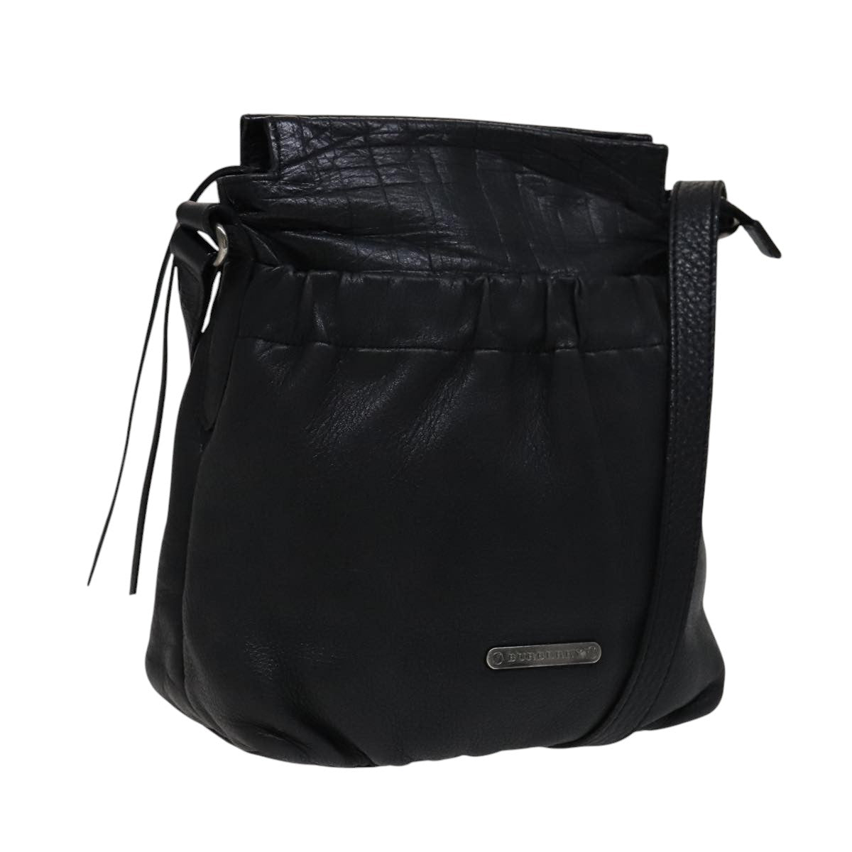 Burberry Black Leather Shoulder Bag (Pre-Owned)