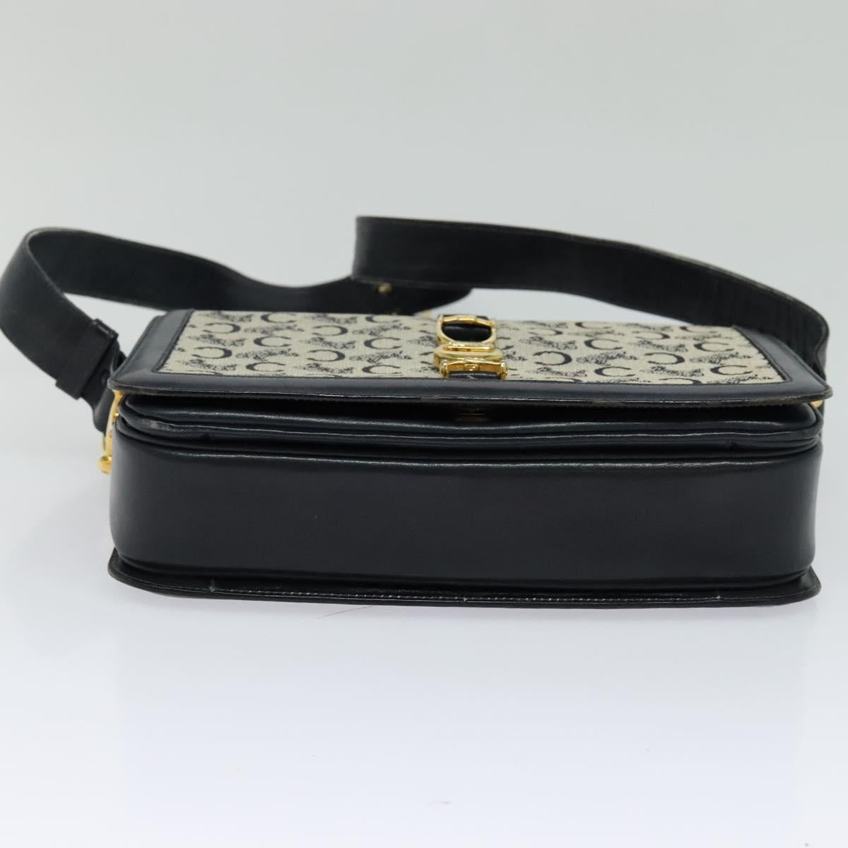 Céline Horse Carriage Navy Canvas Shoulder Bag (Pre-Owned)