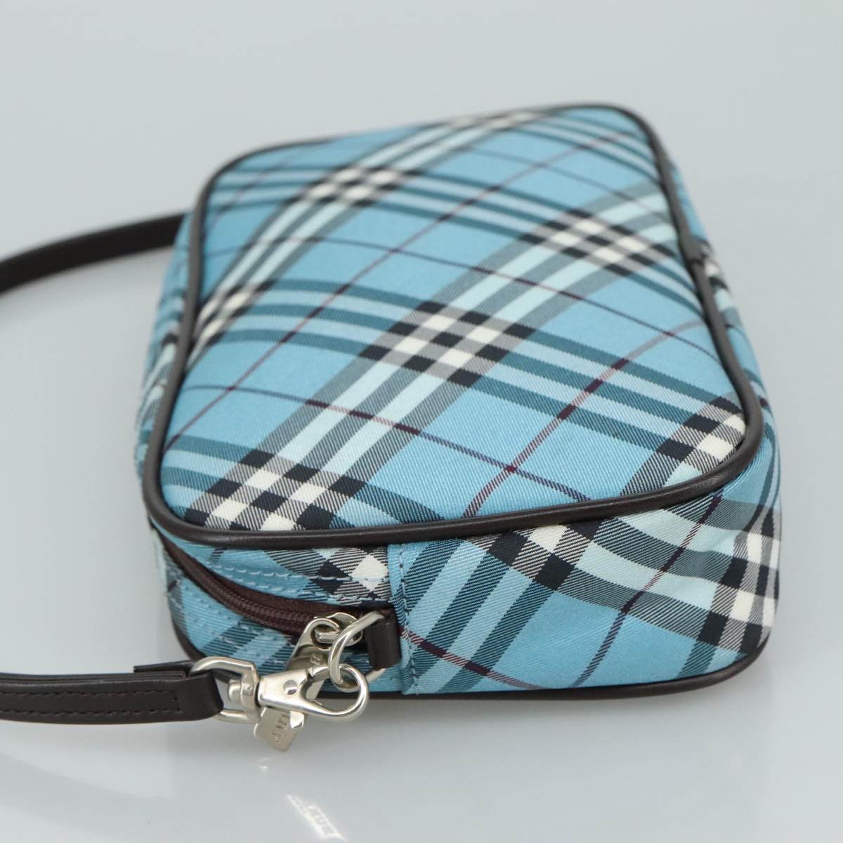 Burberry Blue Label Blue Canvas Clutch Bag (Pre-Owned)