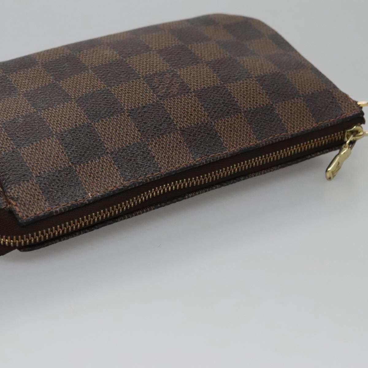 Louis Vuitton Mini Pochette Accessoires Brown Canvas Clutch Bag (Pre-Owned)