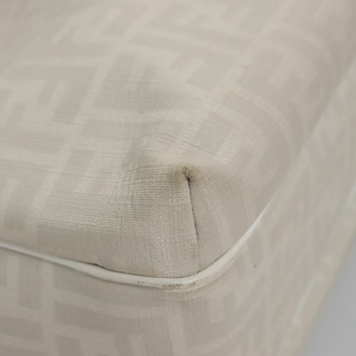Fendi Zucca White Canvas Handbag (Pre-Owned)