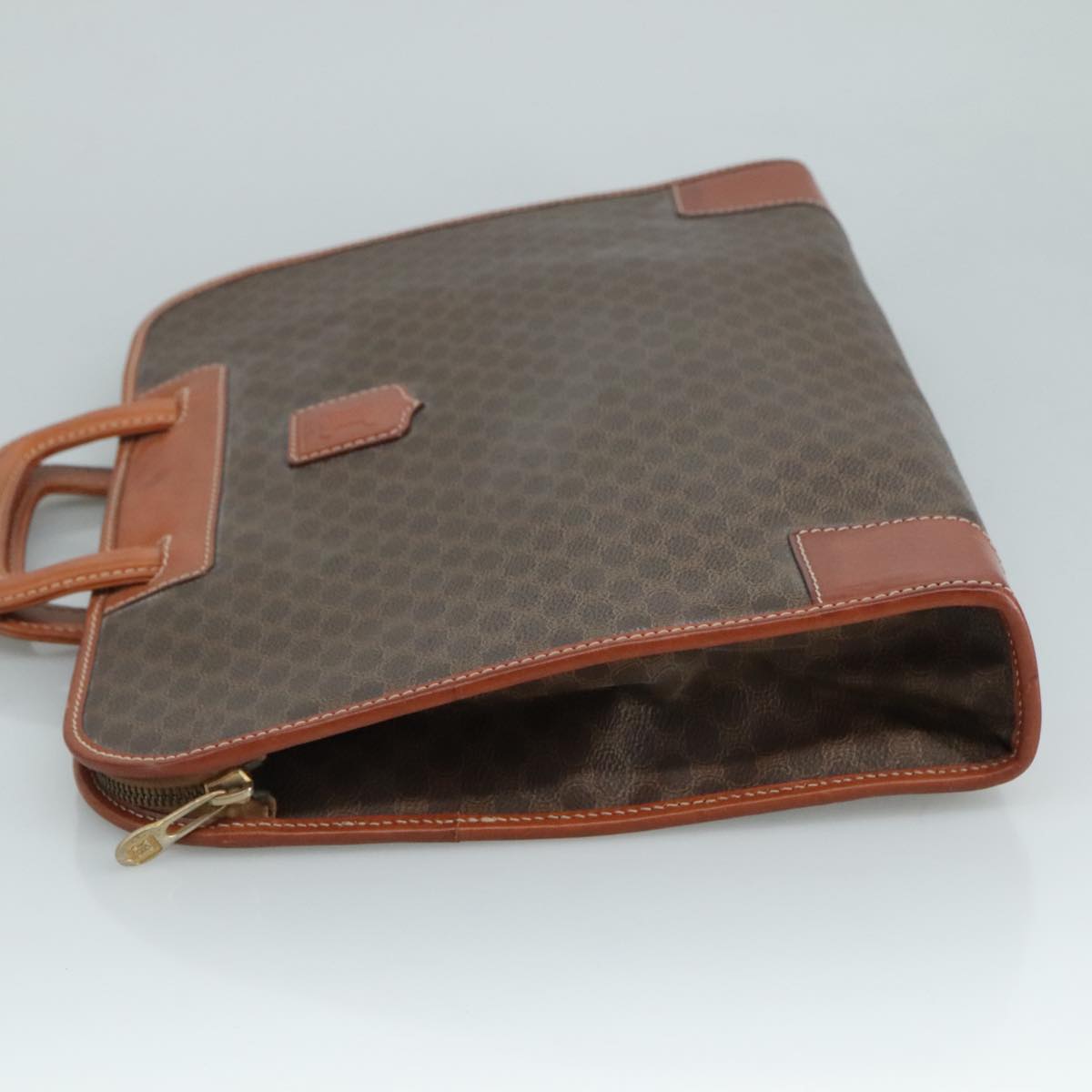 Céline Macadam Brown Canvas Briefcase Bag (Pre-Owned)